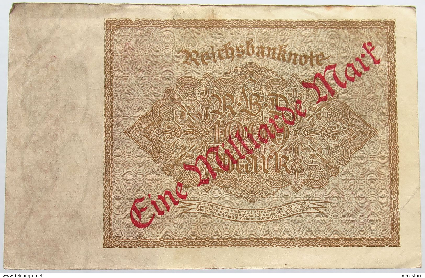 GERMANY 1 MILLIARDE 1922 #alb004 0499 - 1 Mrd. Mark