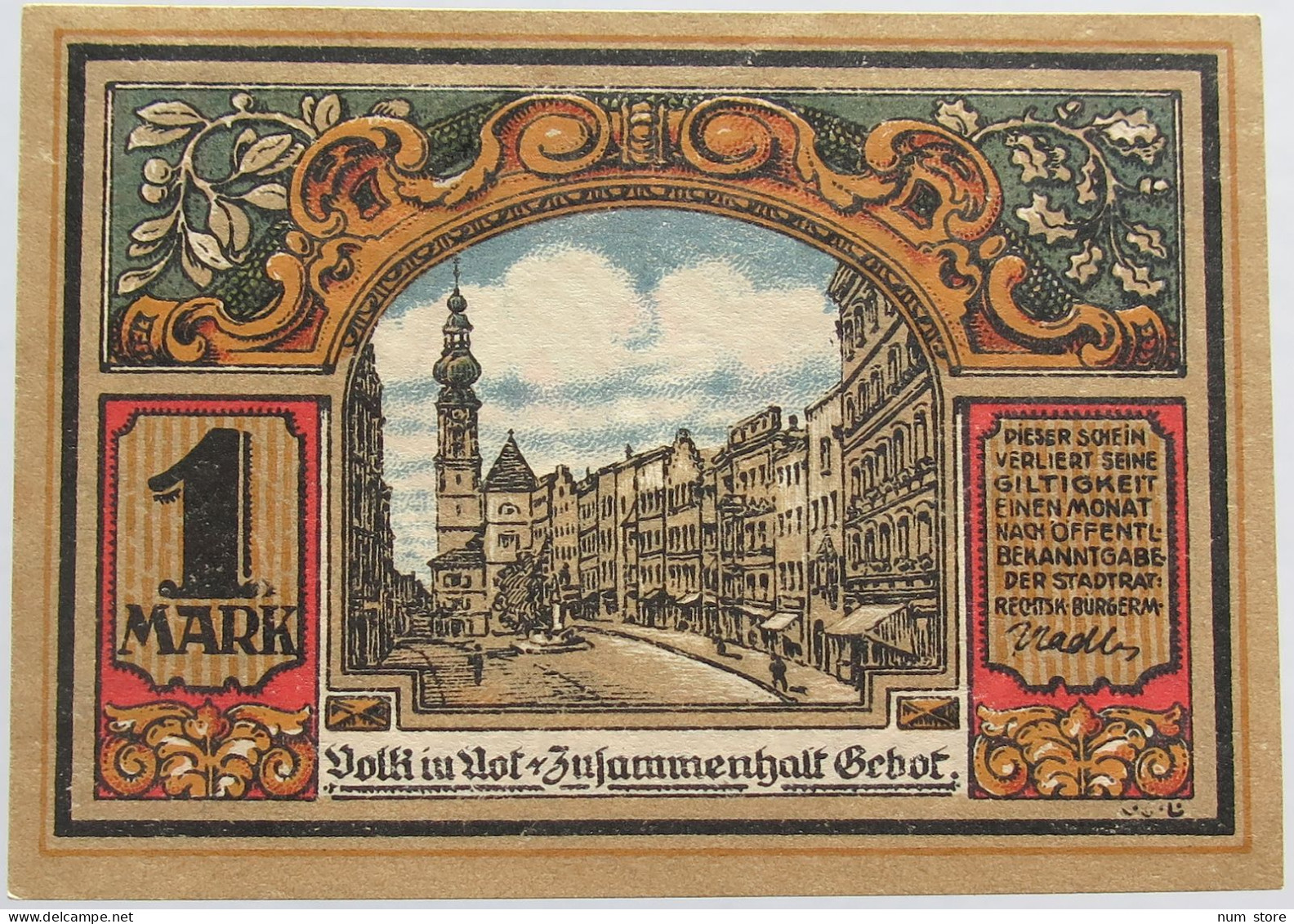 GERMANY 1 MARK TROSTBERG 1920 #alb003 0227 - 1 Mark