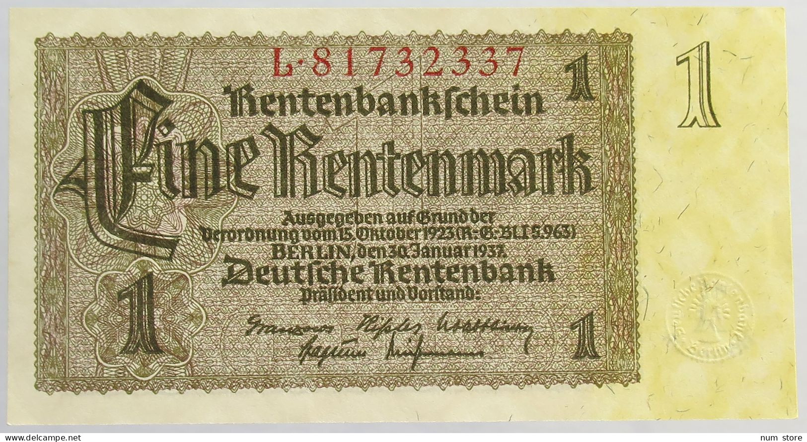 GERMANY 1 MARK 1937 #alb066 0349 - Autres & Non Classés