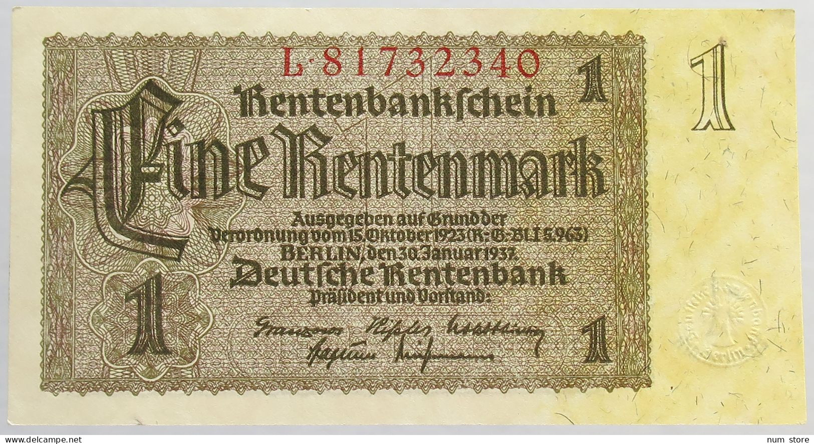 GERMANY 1 MARK 1937 #alb066 0339 - Autres & Non Classés