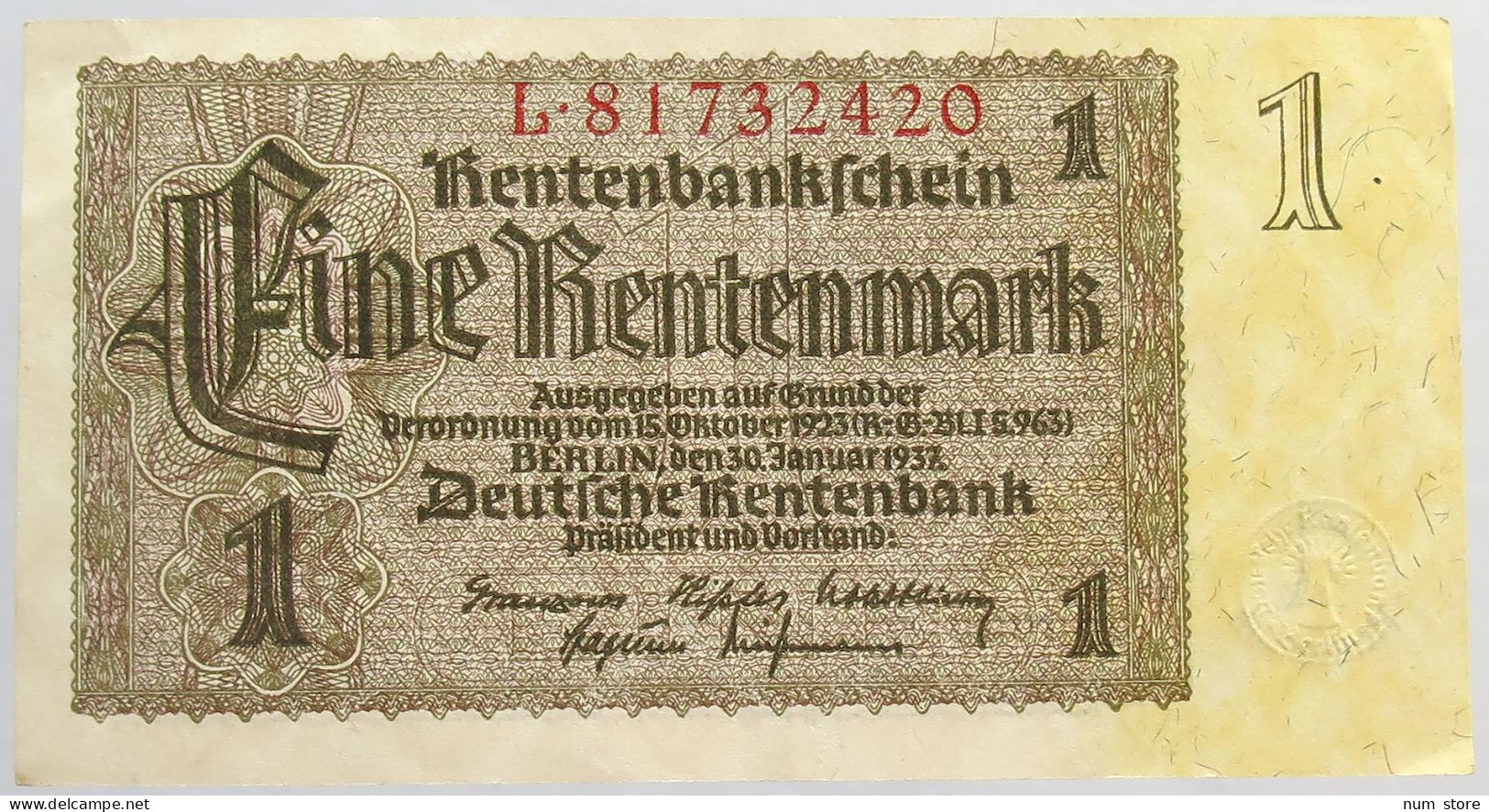 GERMANY 1 MARK 1937 #alb066 0335 - Sonstige & Ohne Zuordnung