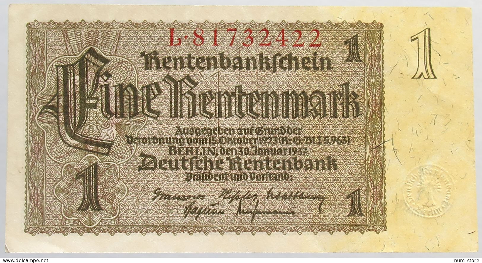 GERMANY 1 MARK 1937 #alb066 0333 - Other & Unclassified