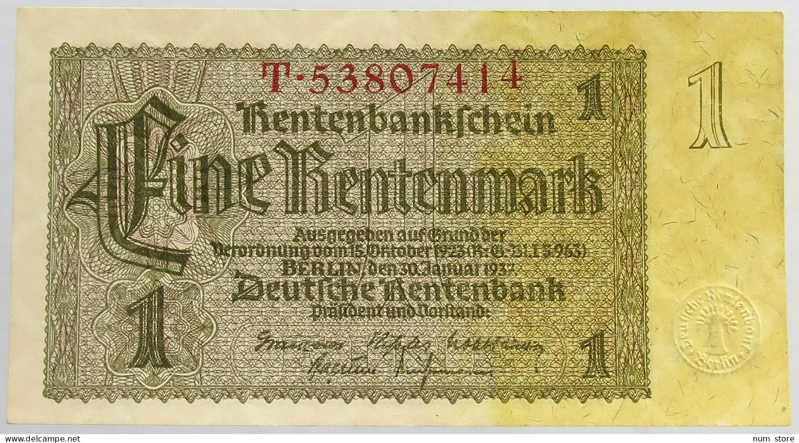 GERMANY 1 MARK 1937 #alb066 0343 - Other & Unclassified