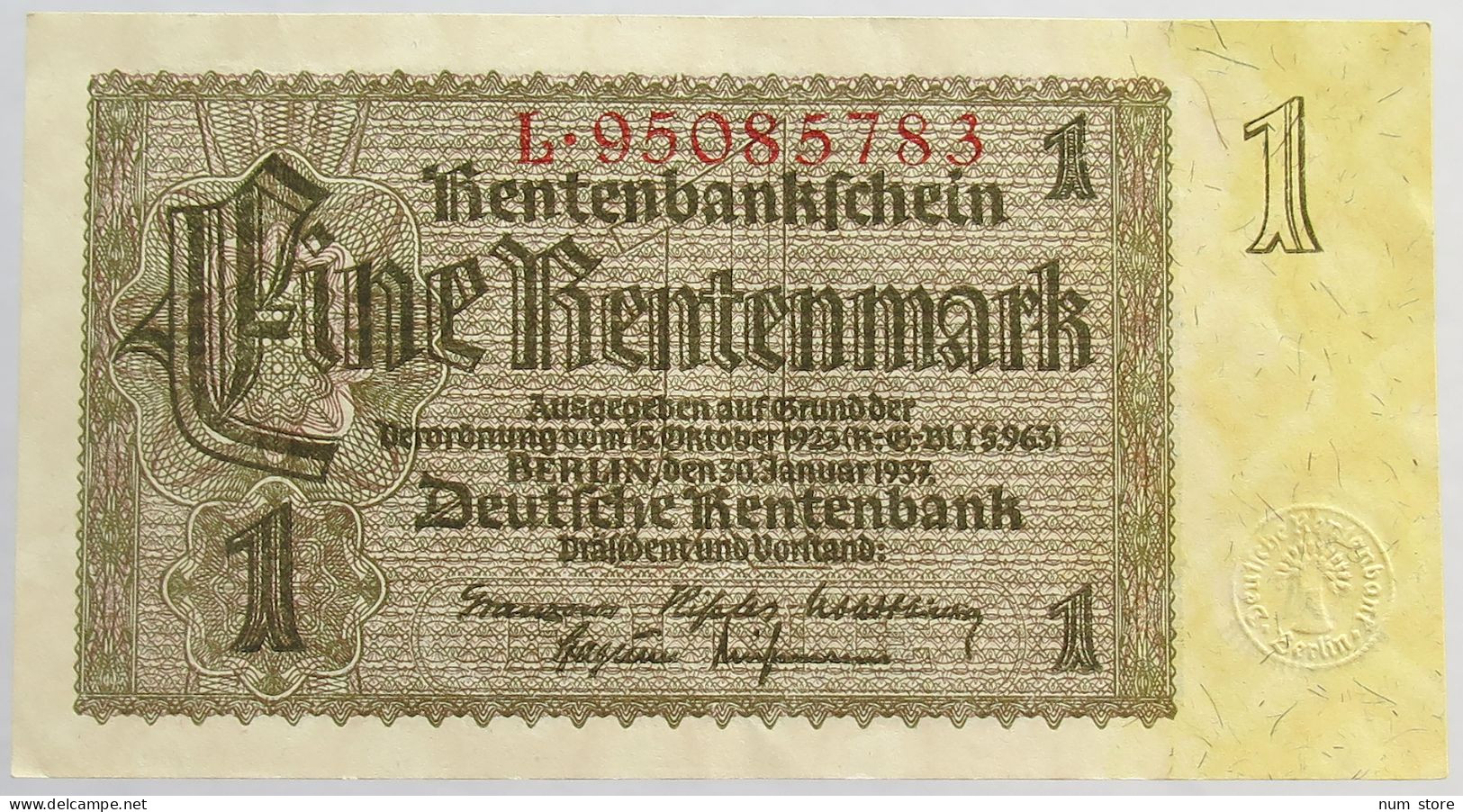 GERMANY 1 MARK 1937 #alb066 0341 - Other & Unclassified