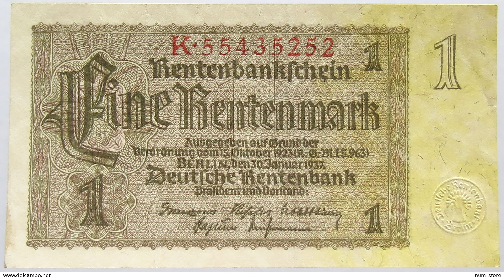 GERMANY 1 MARK 1937 #alb066 0079 - Other & Unclassified