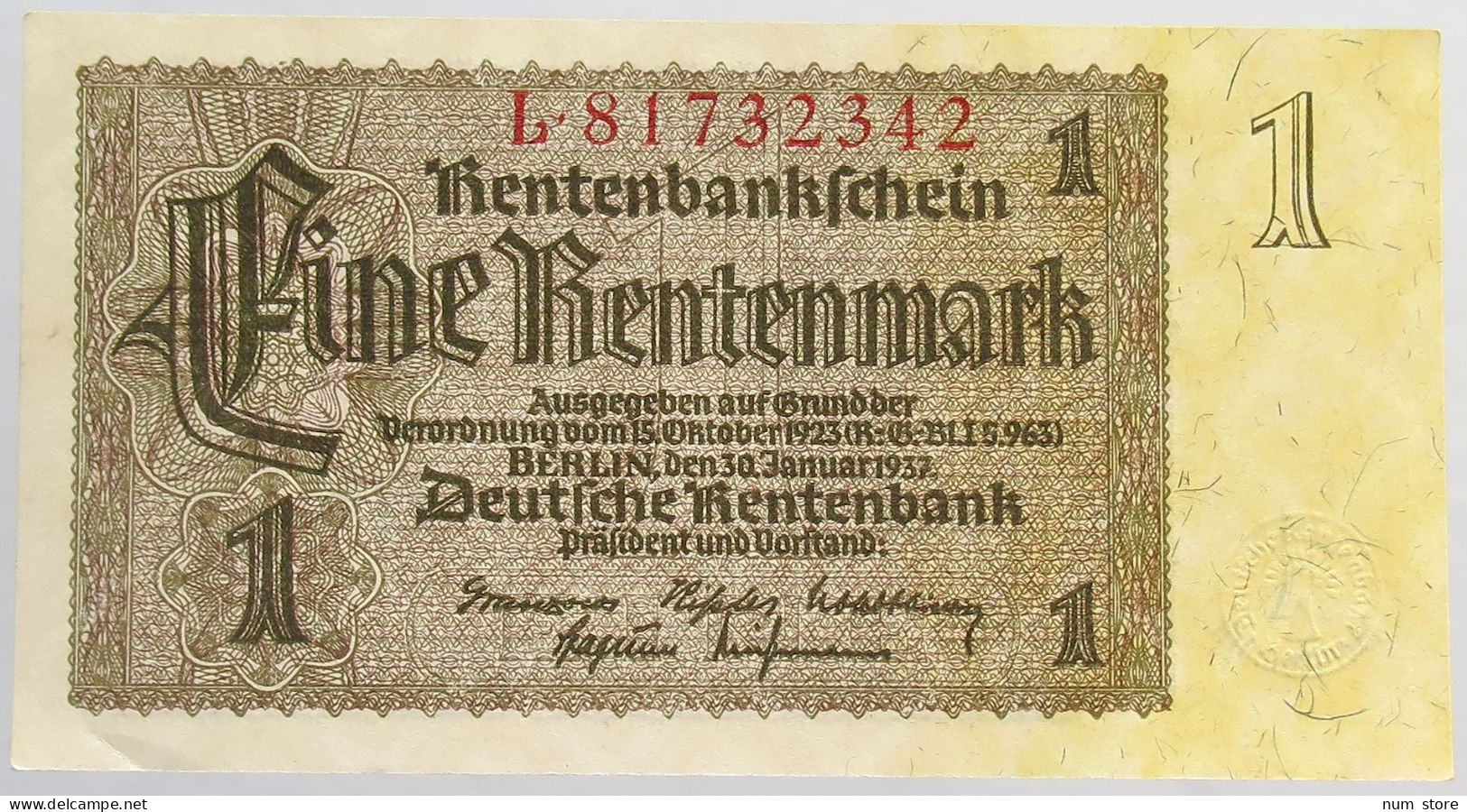 GERMANY 1 MARK 1937 #alb066 0337 - Andere & Zonder Classificatie