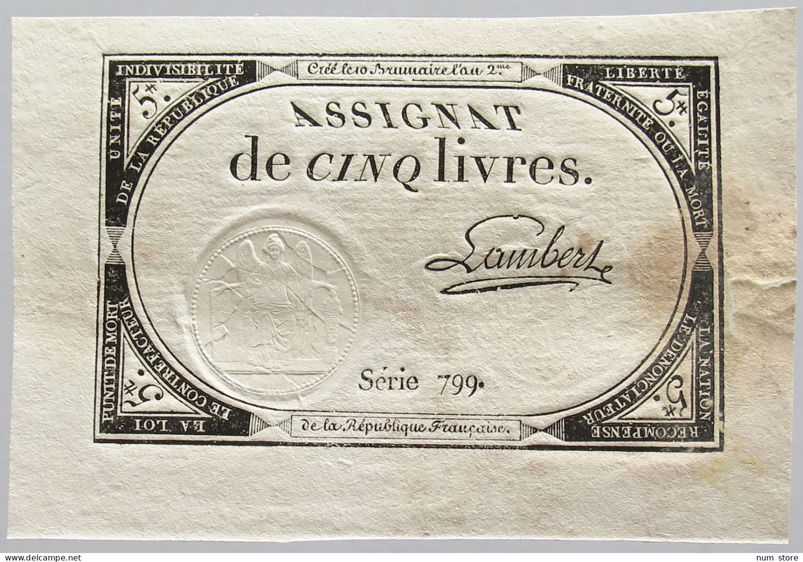 FRANCE ASSIGNAT 5 LIVRES #alb010 0251 - Assignats