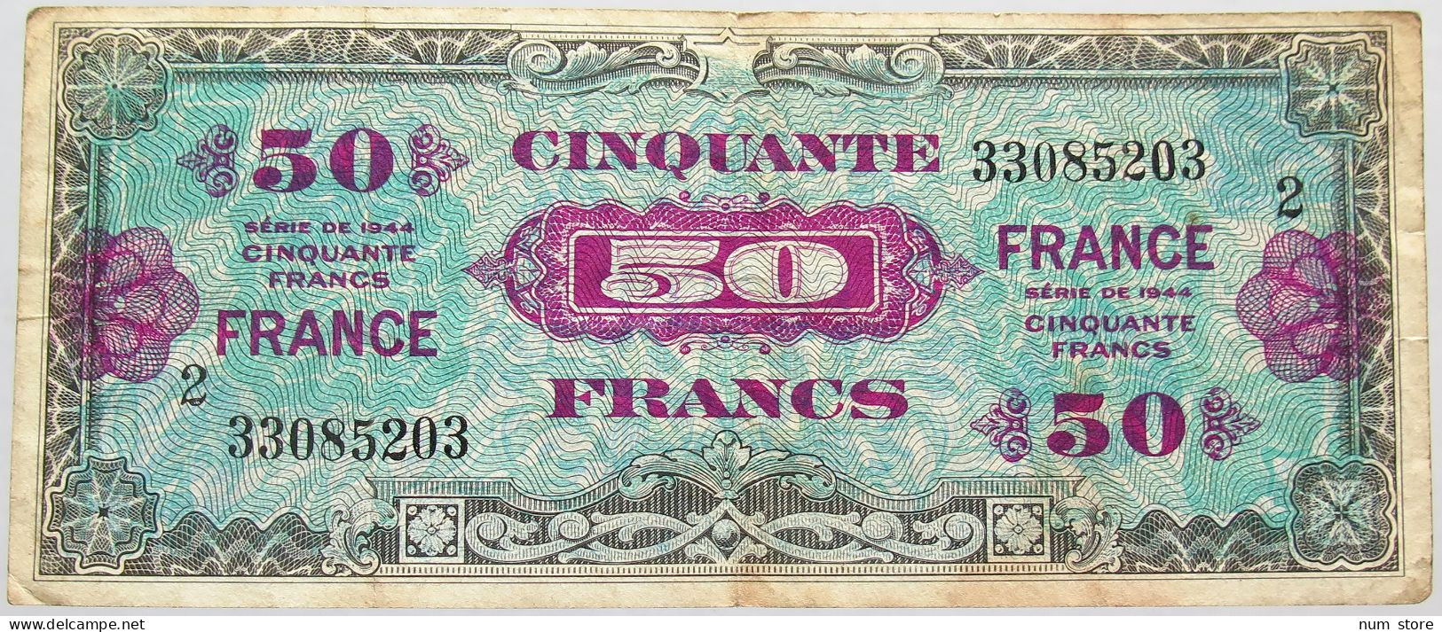 FRANCE 50 FRANCS 1944 #alb015 0077 - Ohne Zuordnung