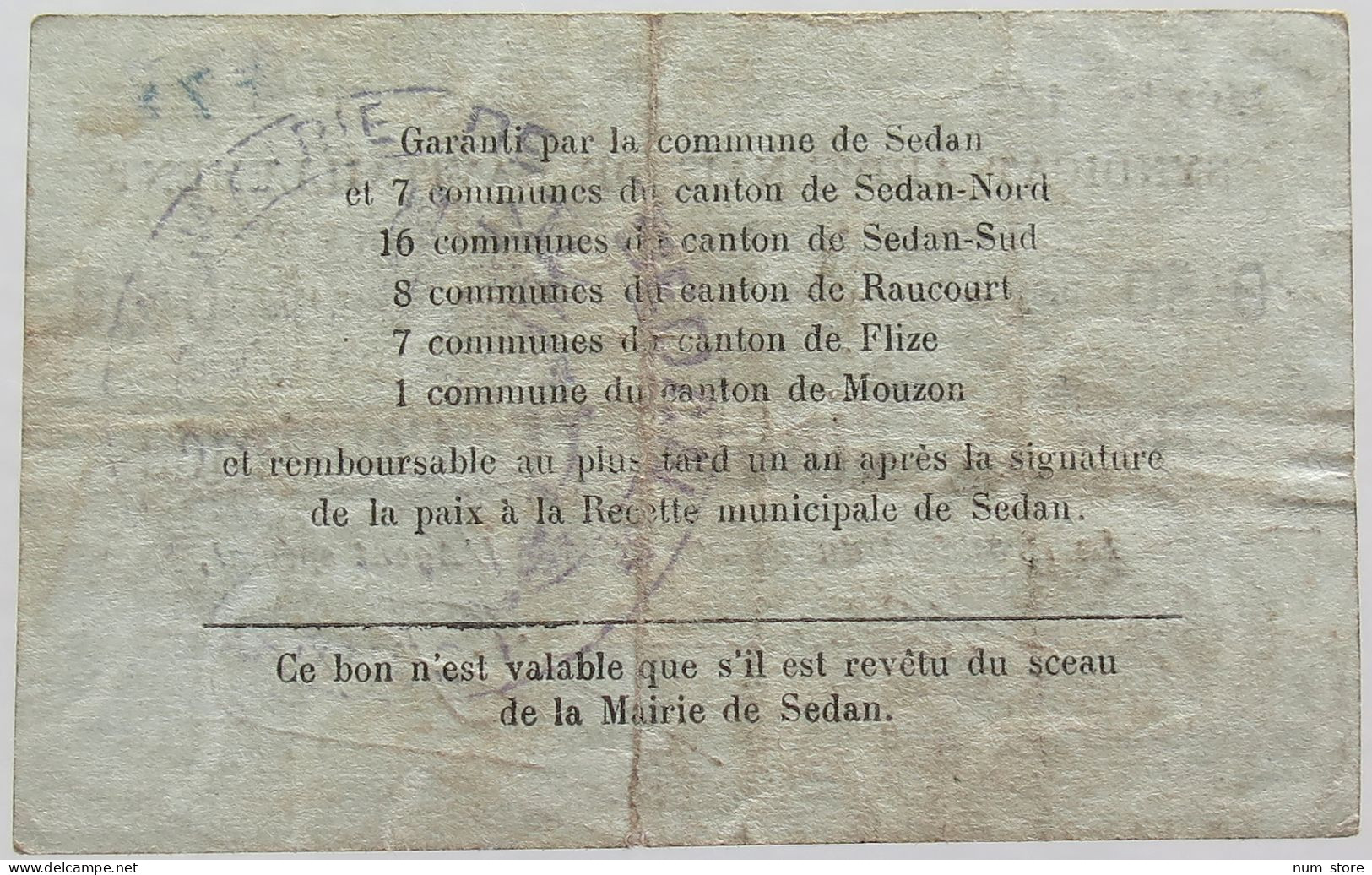 FRANCE 50 CENTIMES 1916 SEDAN #alb017 0251 - Zonder Classificatie