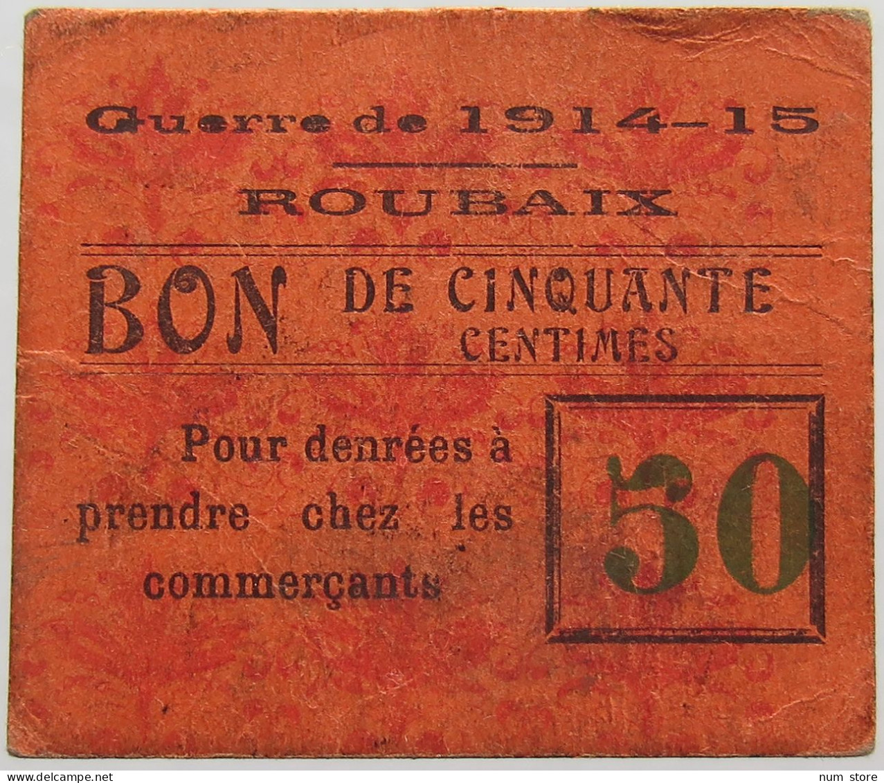 FRANCE 50 CENTIMES ROUBAIX #alb020 0039 - Sin Clasificación