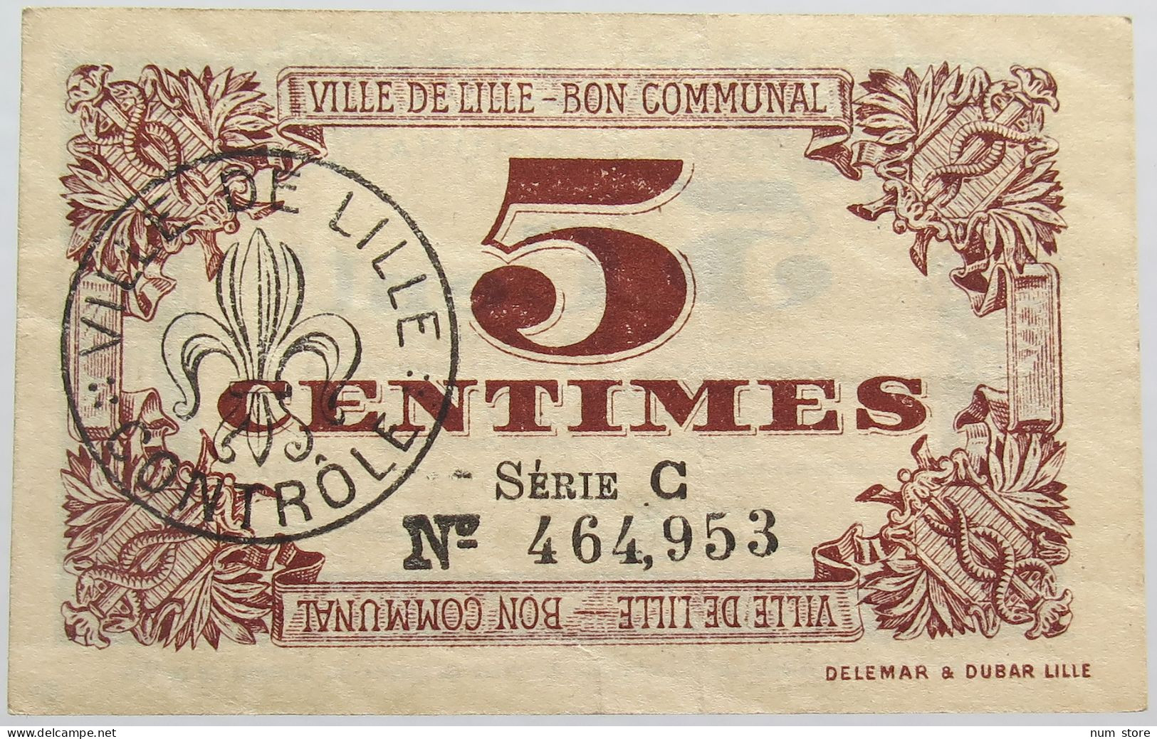 FRANCE 5 CENTIMES 1917 LILLE #alb004 0579 - Zonder Classificatie