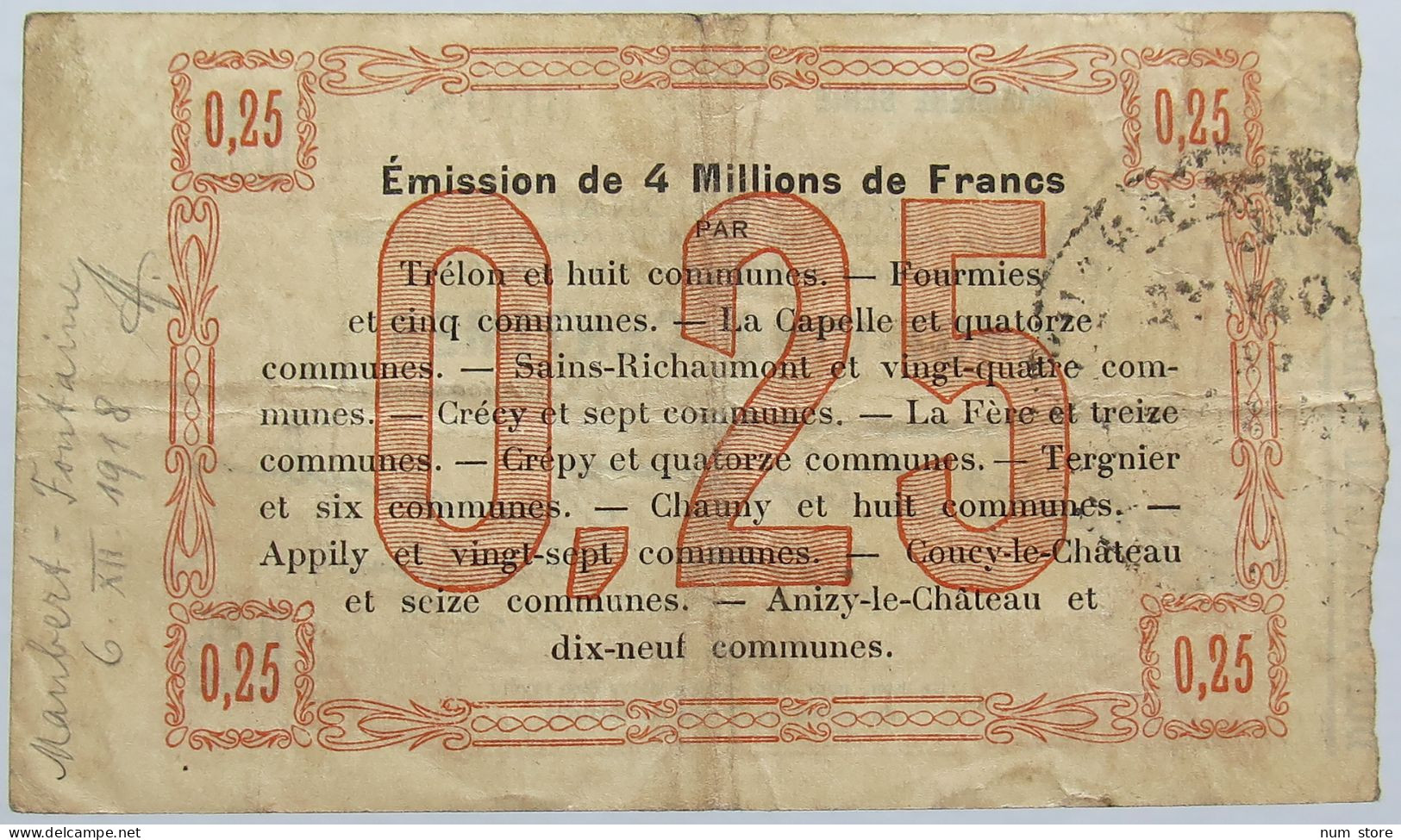 FRANCE 25 CENTIMES 1915 #alb004 0365 - Zonder Classificatie