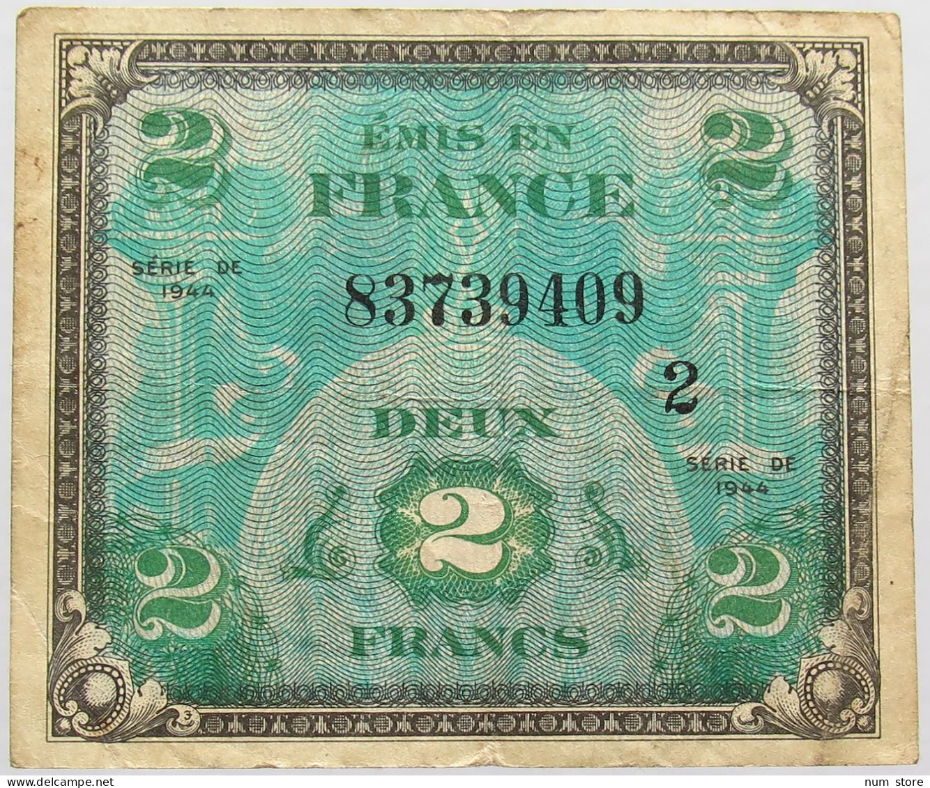 FRANCE 2 FRANCS 1944 #alb015 0261 - Ohne Zuordnung