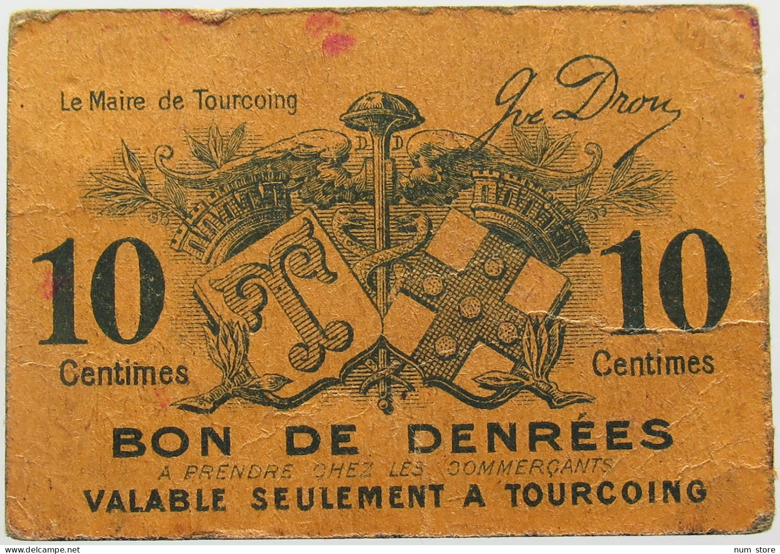 FRANCE 10 CENTIMES TOURCOING #alb015 0285 - Non Classés