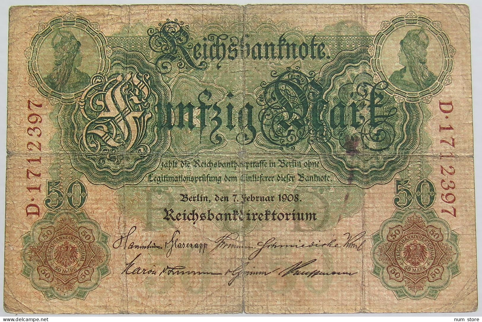 GERMANY 20 MARK 1908 #alb010 0091 - 20 Mark