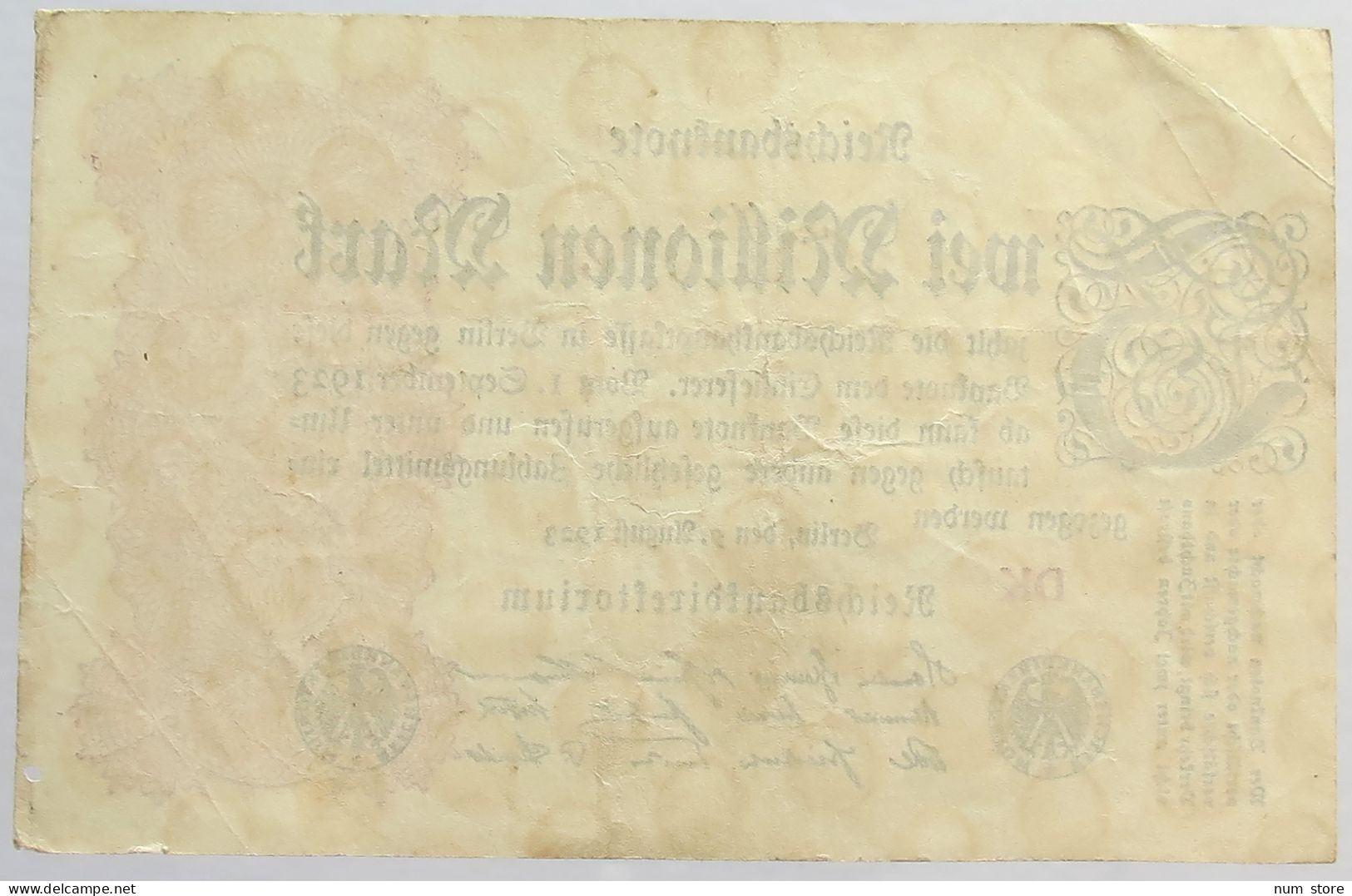 GERMANY 2 MILLIONEN MARK 1923 #alb066 0425 - 2 Miljoen Mark