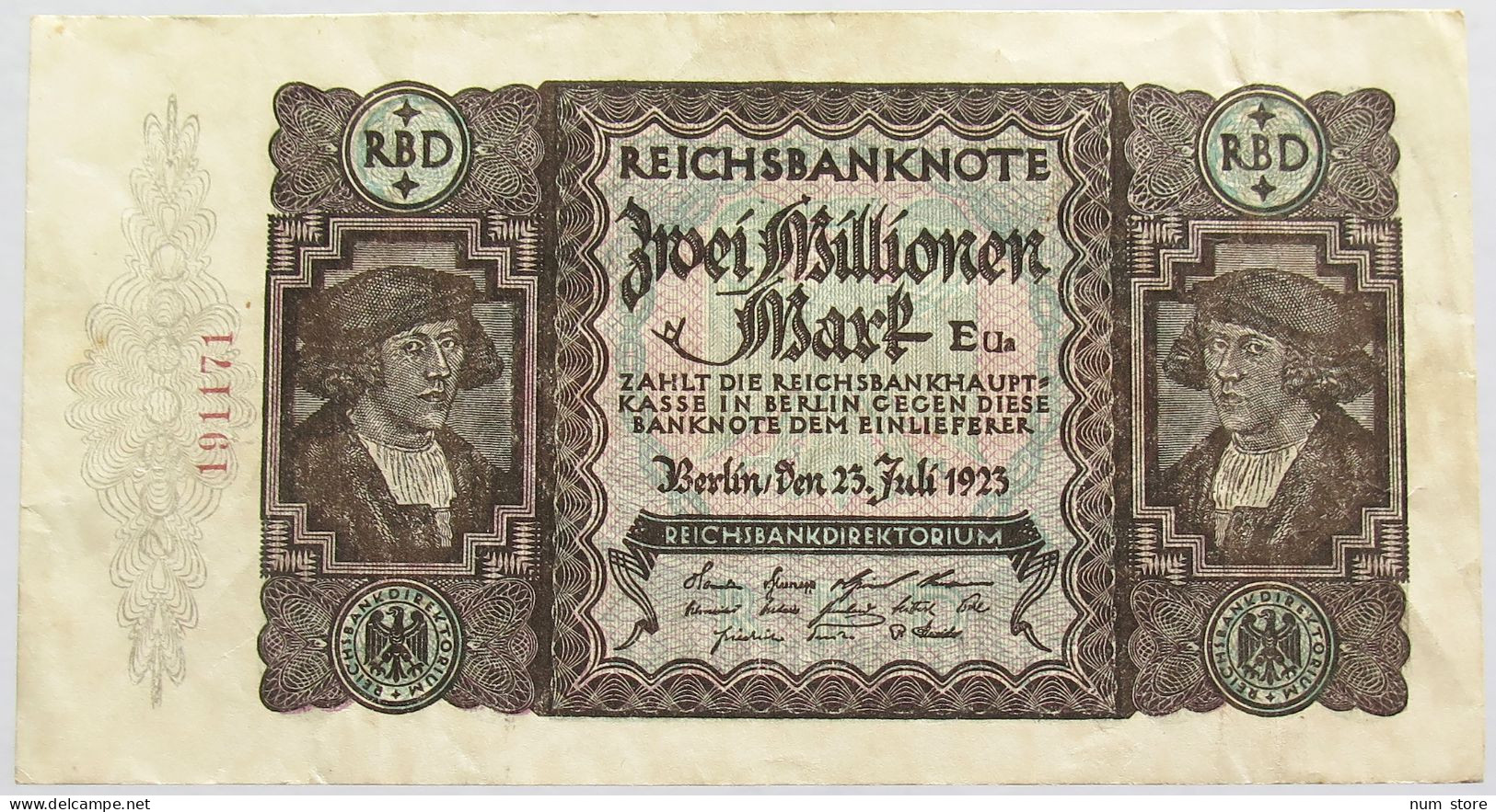 GERMANY 2 MILLION MARK 1923 #alb010 0063 - 2 Miljoen Mark