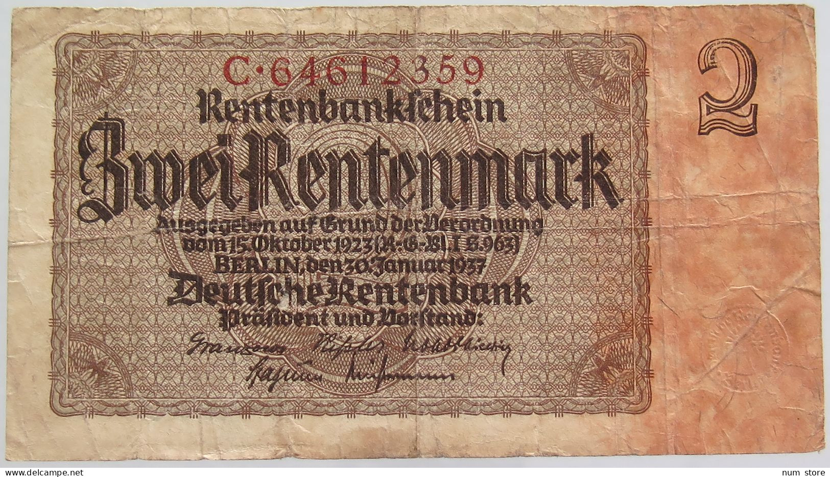 GERMANY 2 MARK 1937 #alb068 0063 - Other & Unclassified