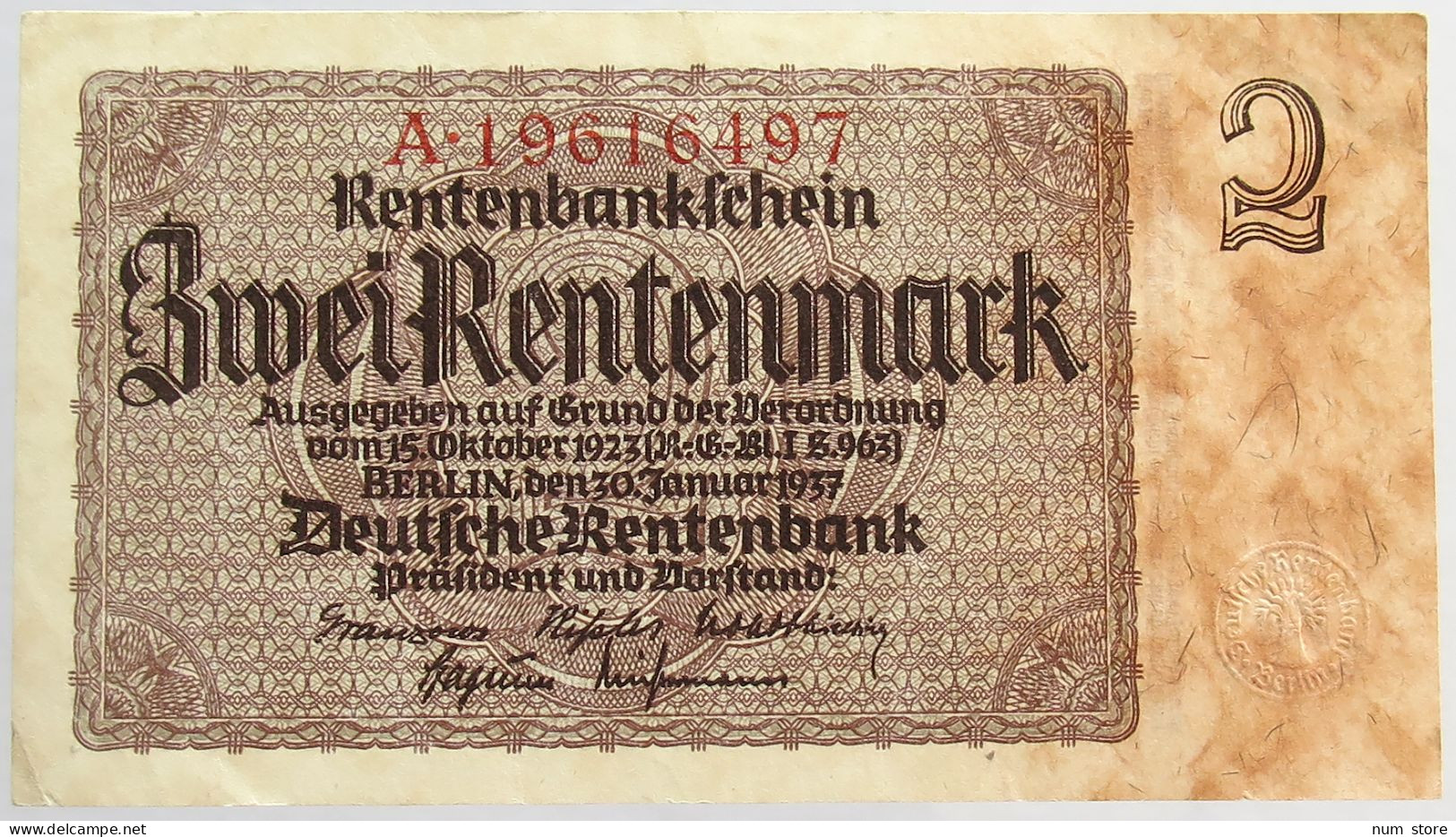 GERMANY 2 MARK 1937 #alb066 0409 - Other & Unclassified