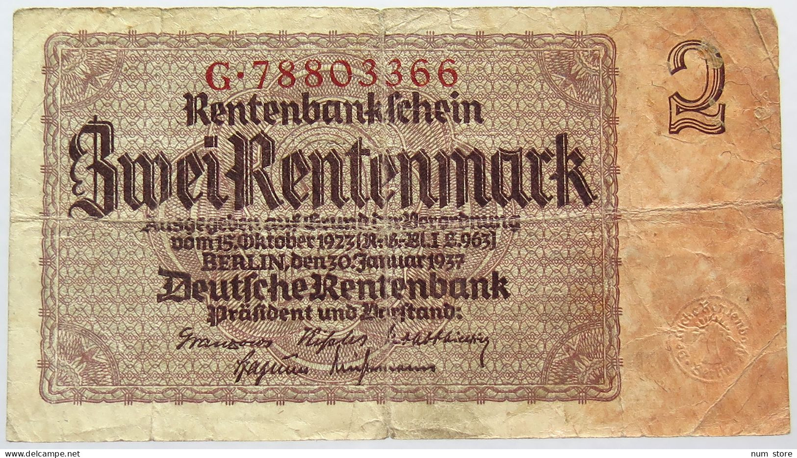 GERMANY 2 MARK 1937 #alb066 0151 - Other & Unclassified