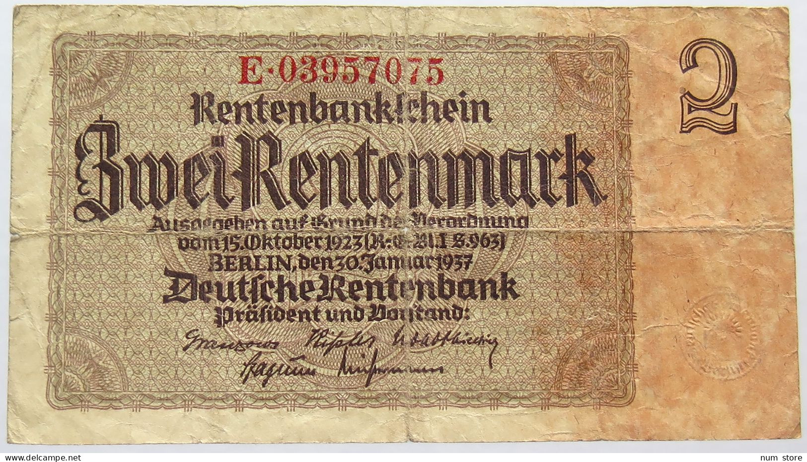 GERMANY 2 MARK 1937 #alb066 0155 - Andere & Zonder Classificatie