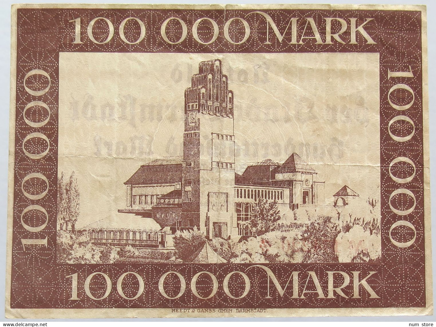 GERMANY 100000 MARK DARMSTADT #alb004 0227 - 100.000 Mark