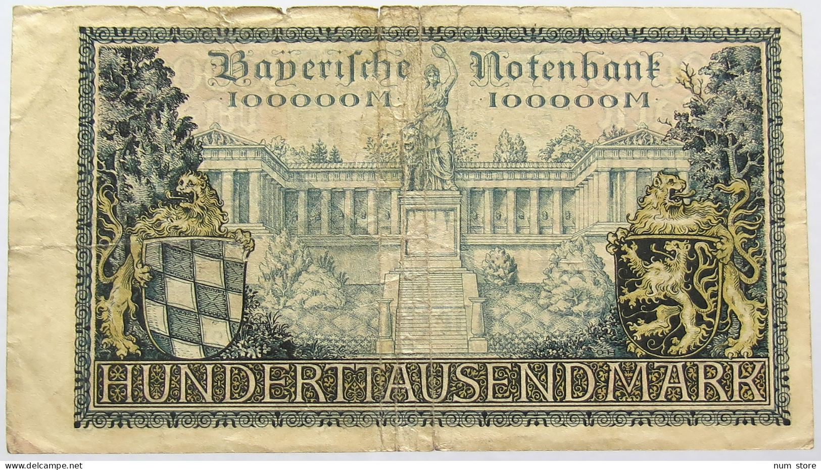 GERMANY 100000 MARK 1923 BAVARIA #alb067 0267 - 100000 Mark