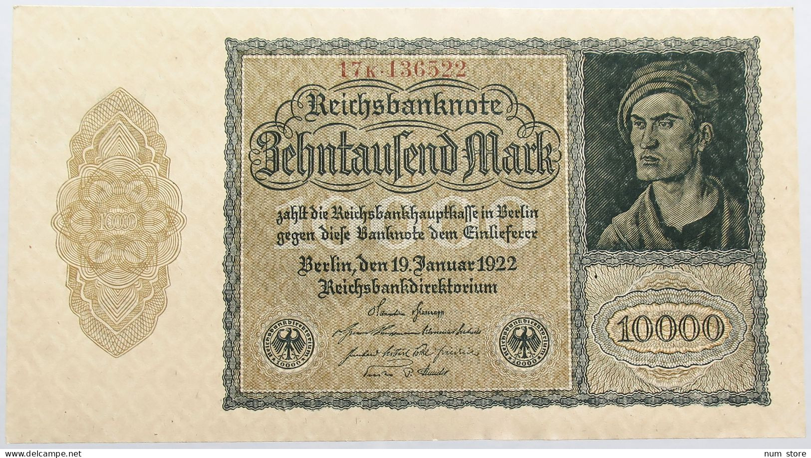 GERMANY 10000 MARK 1922 BERLIN TOP #alb004 0439 - 10000 Mark