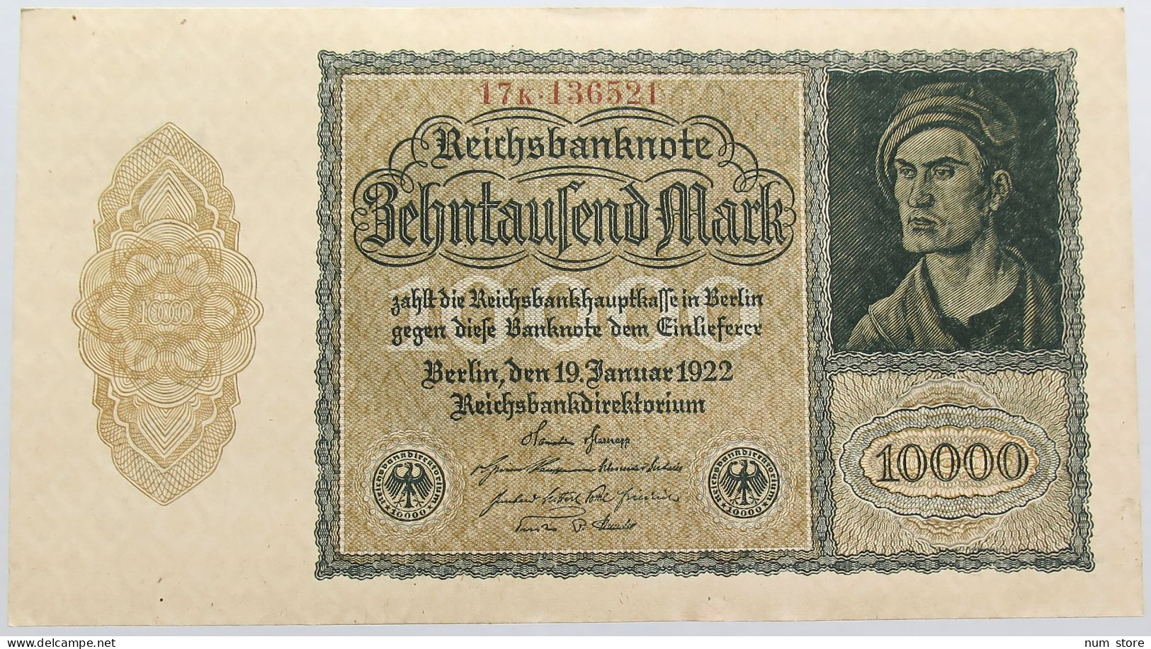 GERMANY 10000 MARK 1922 BERLIN TOP #alb004 0437 - 10.000 Mark