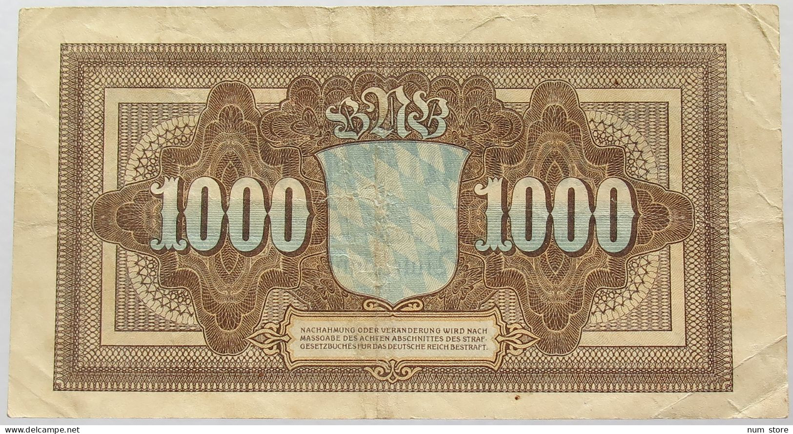 GERMANY 1000 MARK 1922 BAYERN #alb008 0141 - 1000 Mark