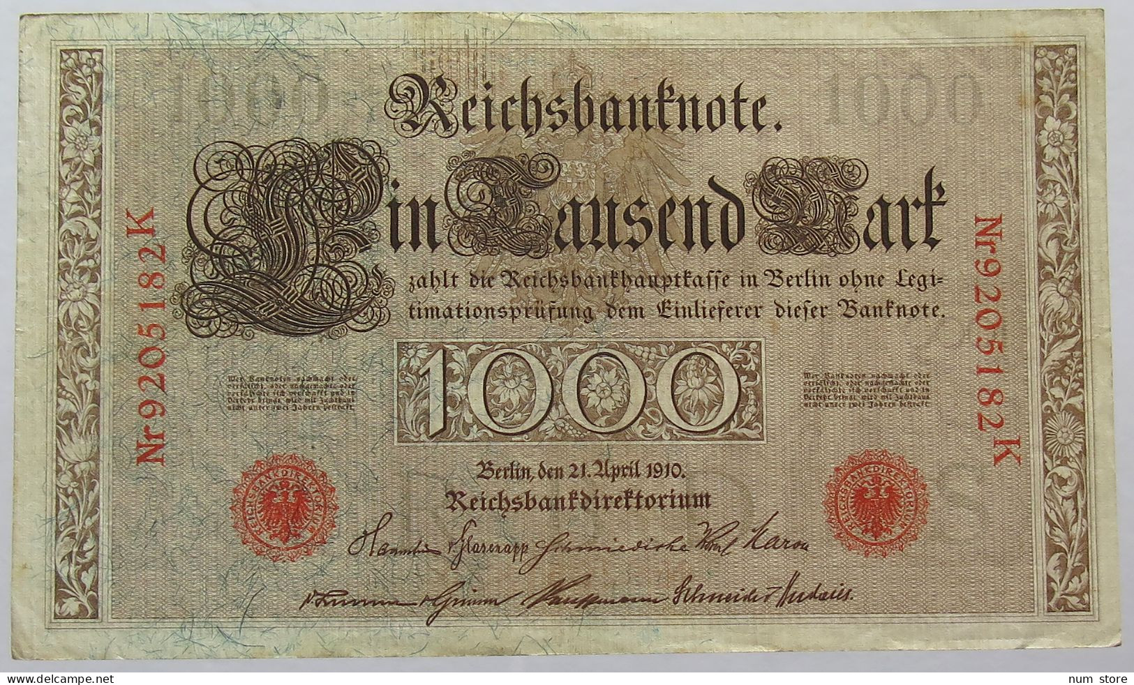 GERMANY 1000 MARK 1910 #alb067 0187 - 1.000 Mark