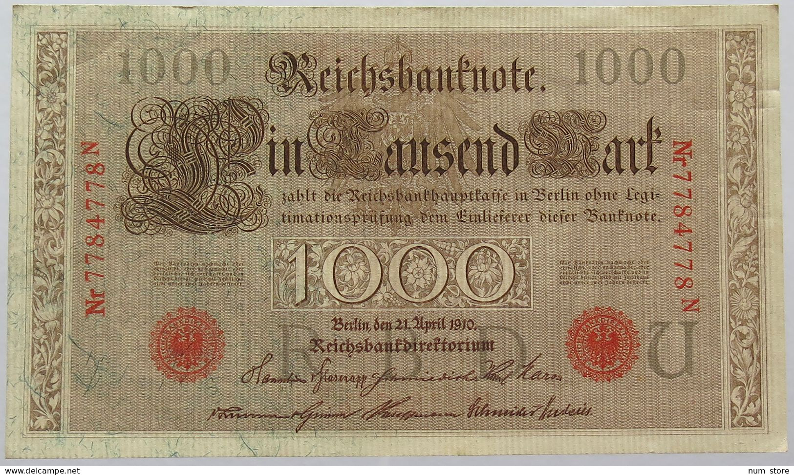 GERMANY 1000 MARK 1910 TOP #alb067 0201 - 1.000 Mark