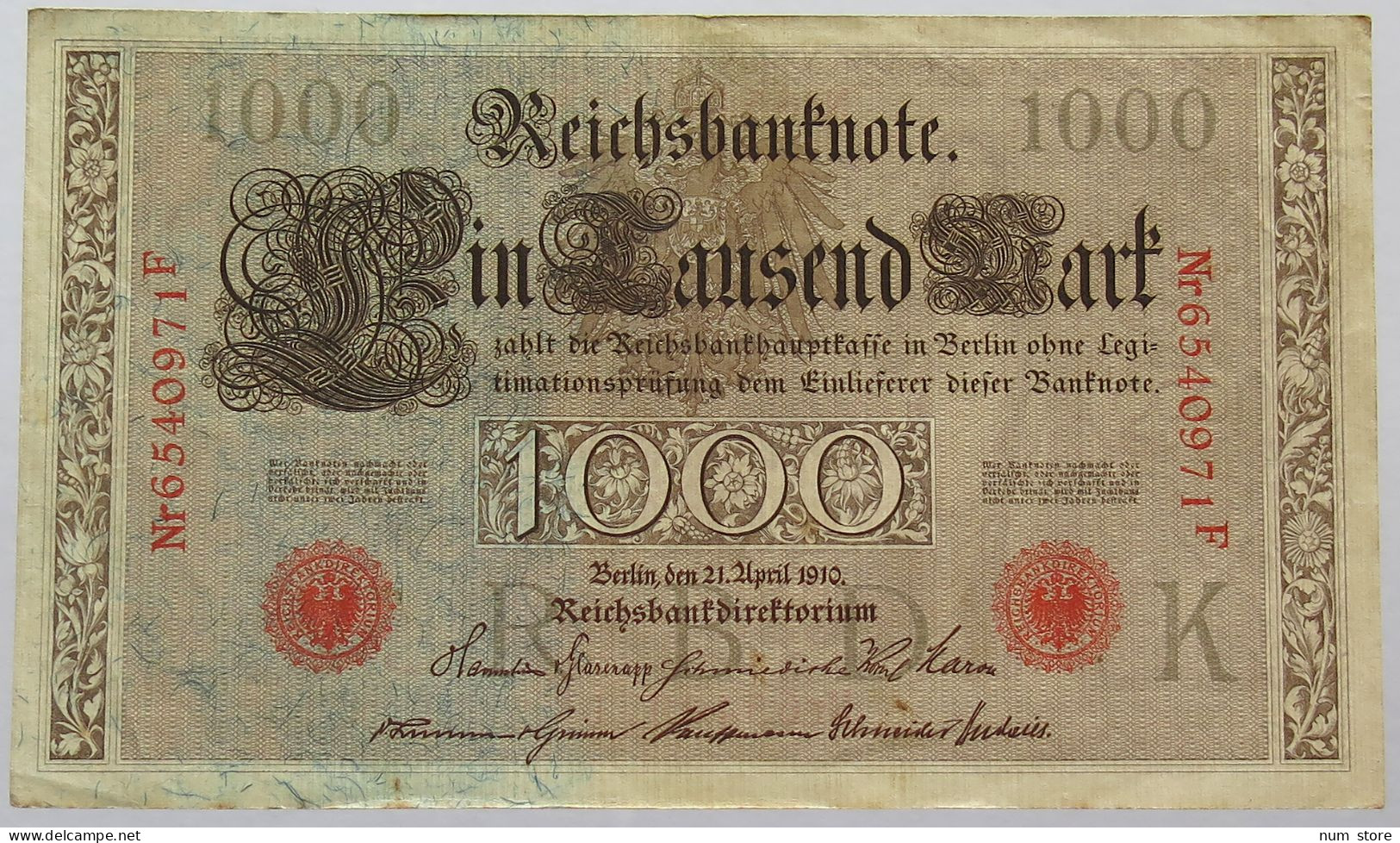 GERMANY 1000 MARK 1910 #alb067 0197 - 1000 Mark