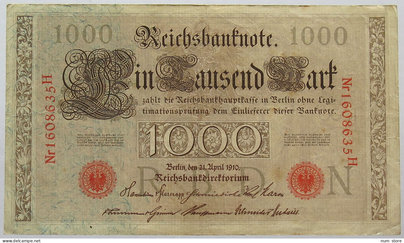 GERMANY 1000 MARK 1910 #alb067 0185 - 1000 Mark