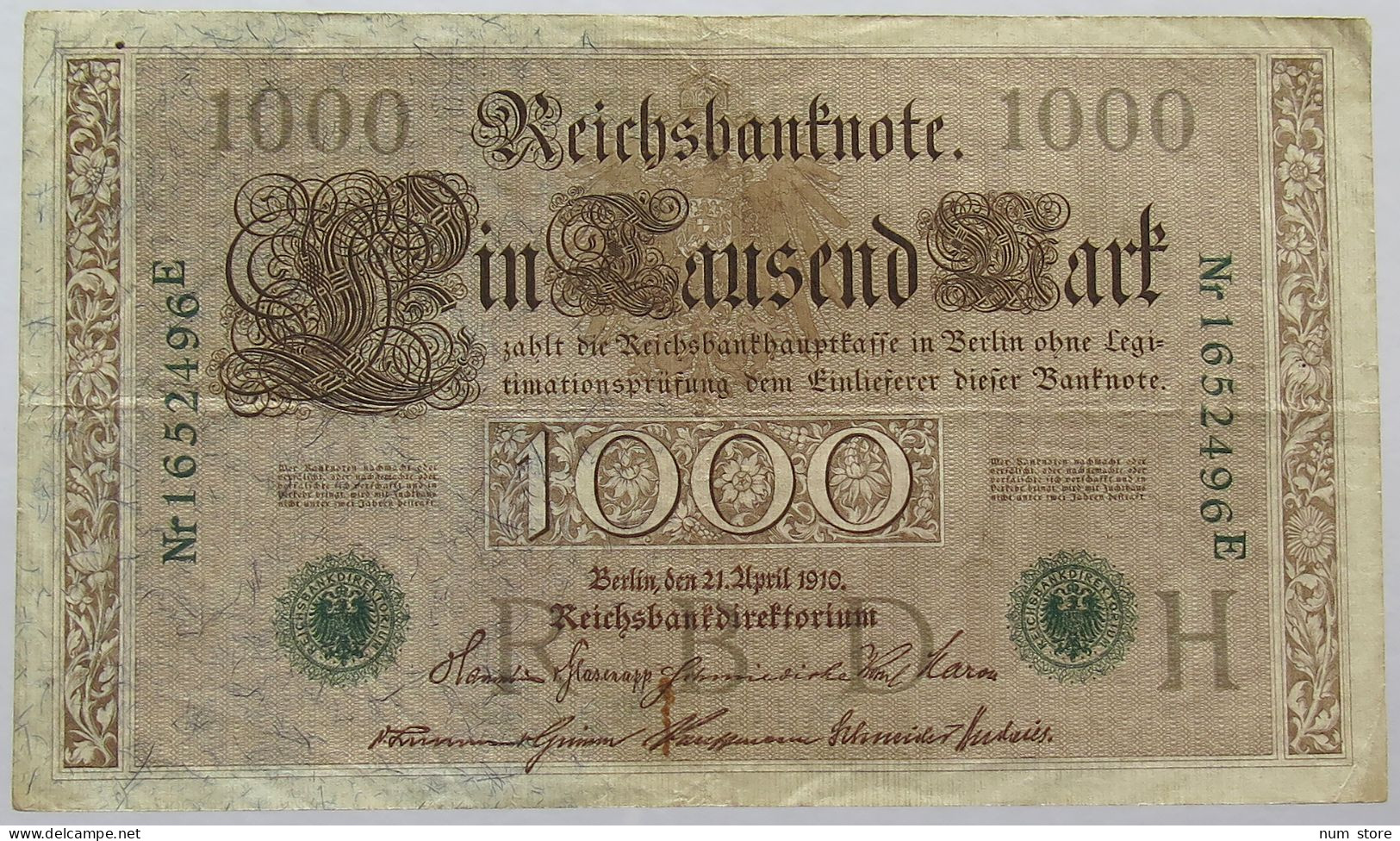 GERMANY 1000 MARK 1910 #alb067 0181 - 1.000 Mark