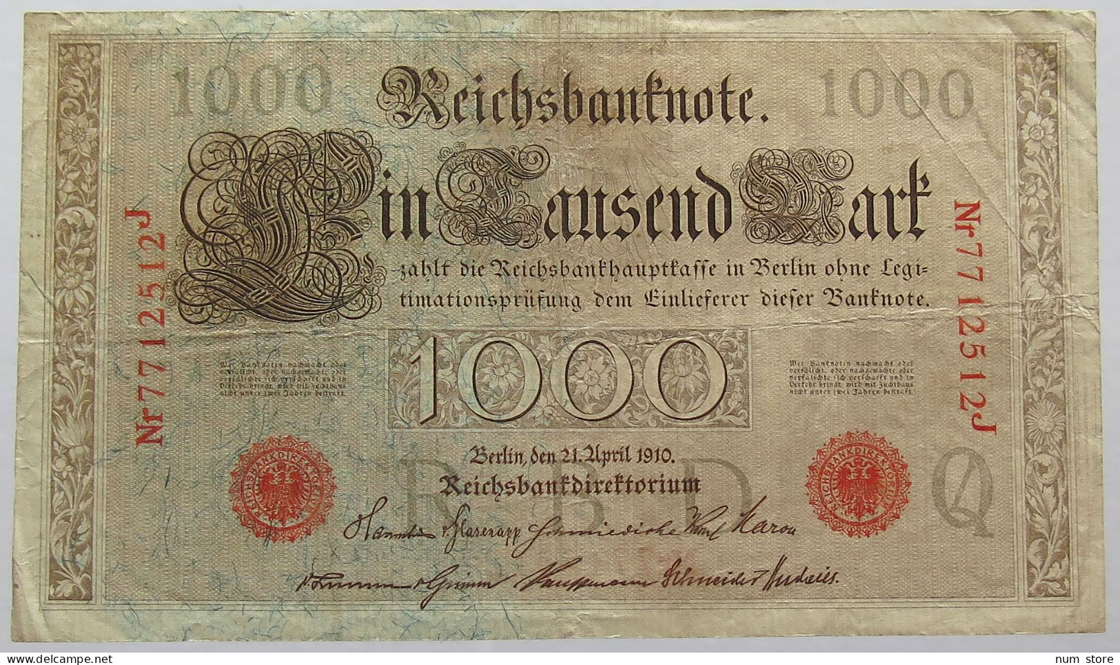 GERMANY 1000 MARK 1910 #alb067 0183 - 1.000 Mark