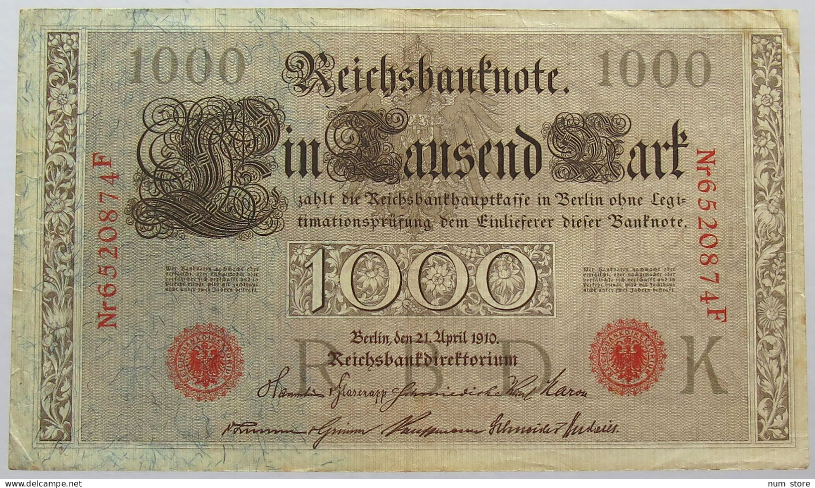 GERMANY 1000 MARK 1910 #alb067 0169 - 1000 Mark