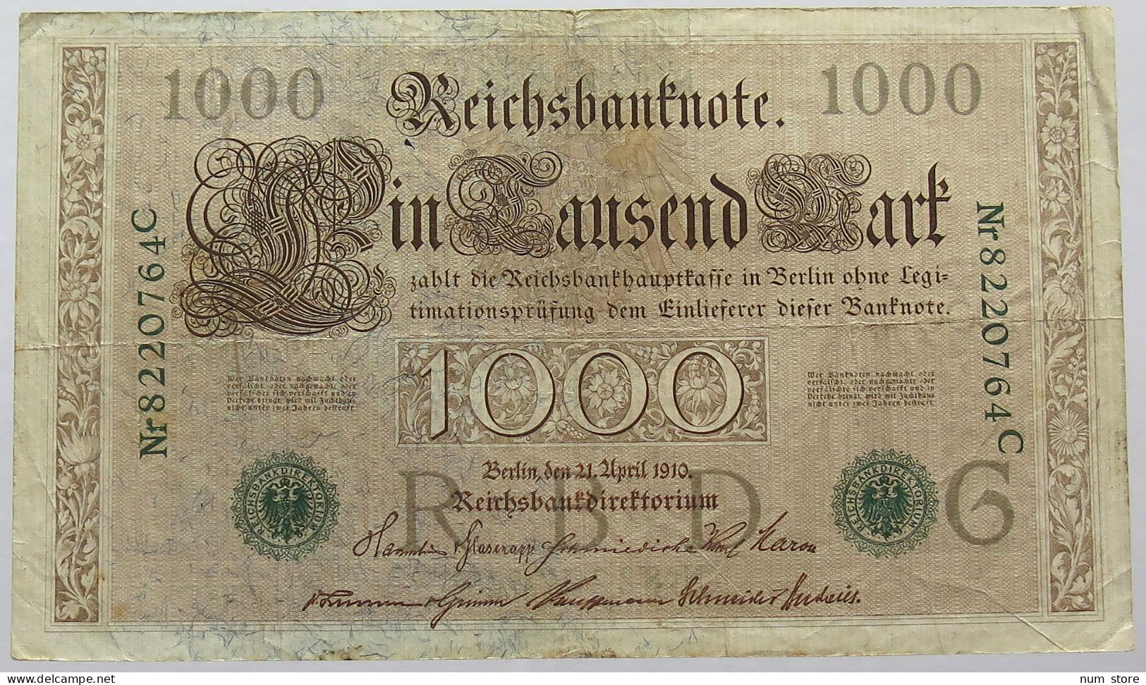 GERMANY 1000 MARK 1910 #alb067 0167 - 1000 Mark