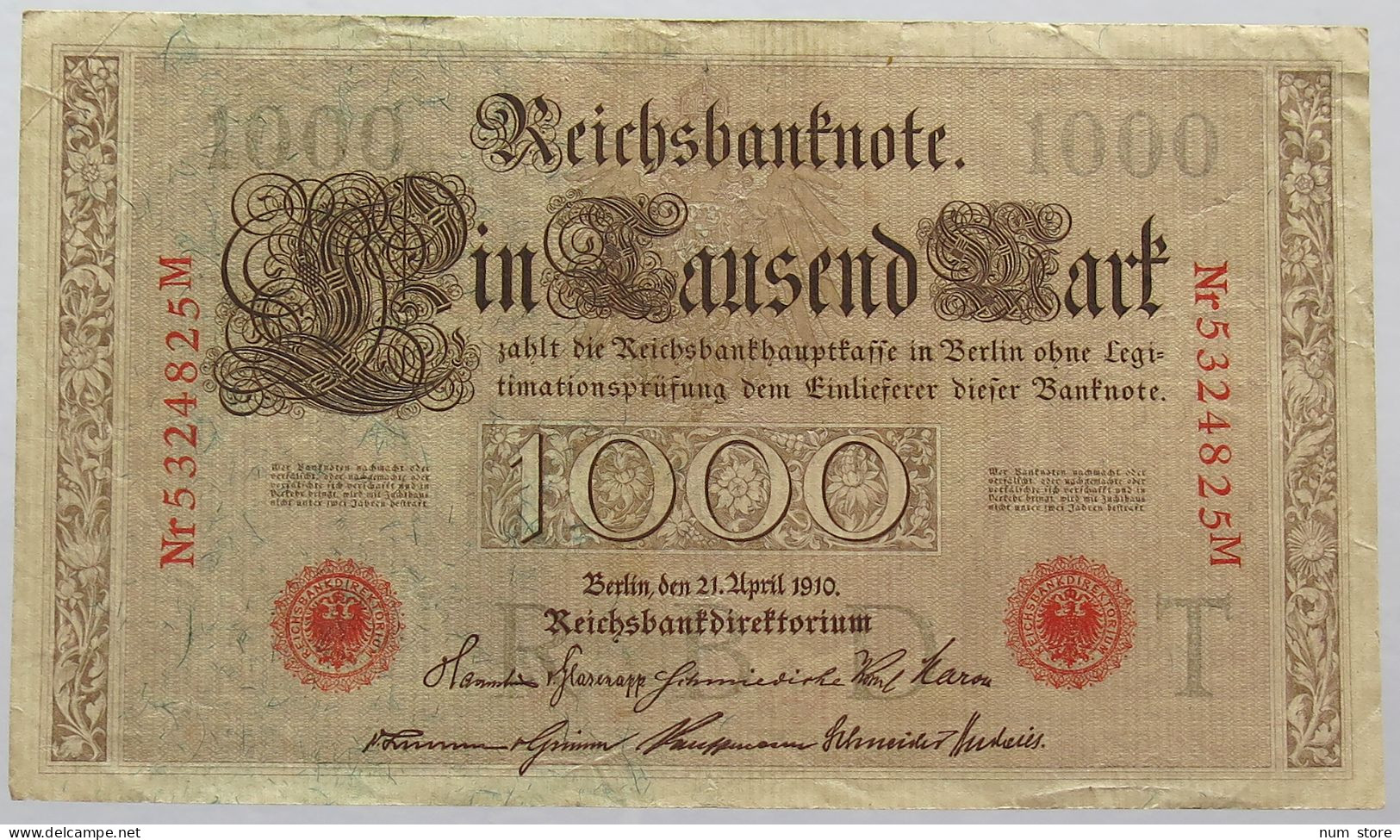 GERMANY 1000 MARK 1910 #alb067 0155 - 1.000 Mark