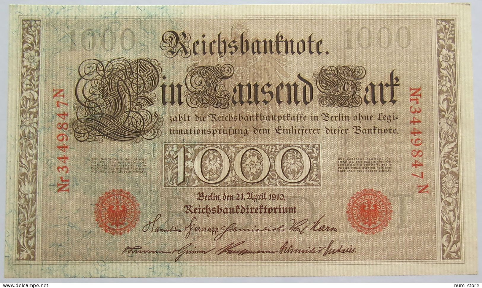 GERMANY 1000 MARK 1910 #alb018 0525 - 1.000 Mark