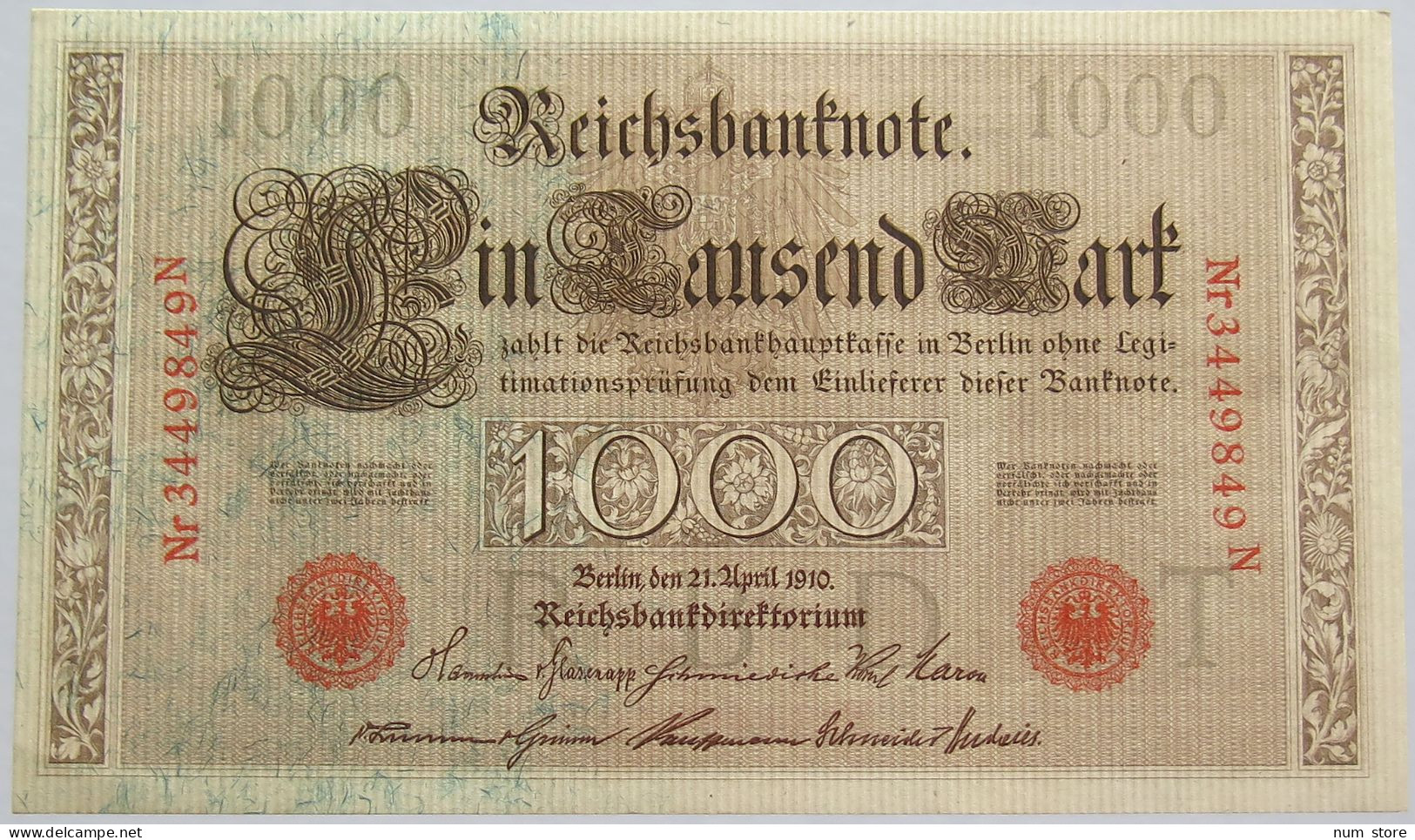 GERMANY 1000 MARK 1910 #alb018 0521 - 1000 Mark