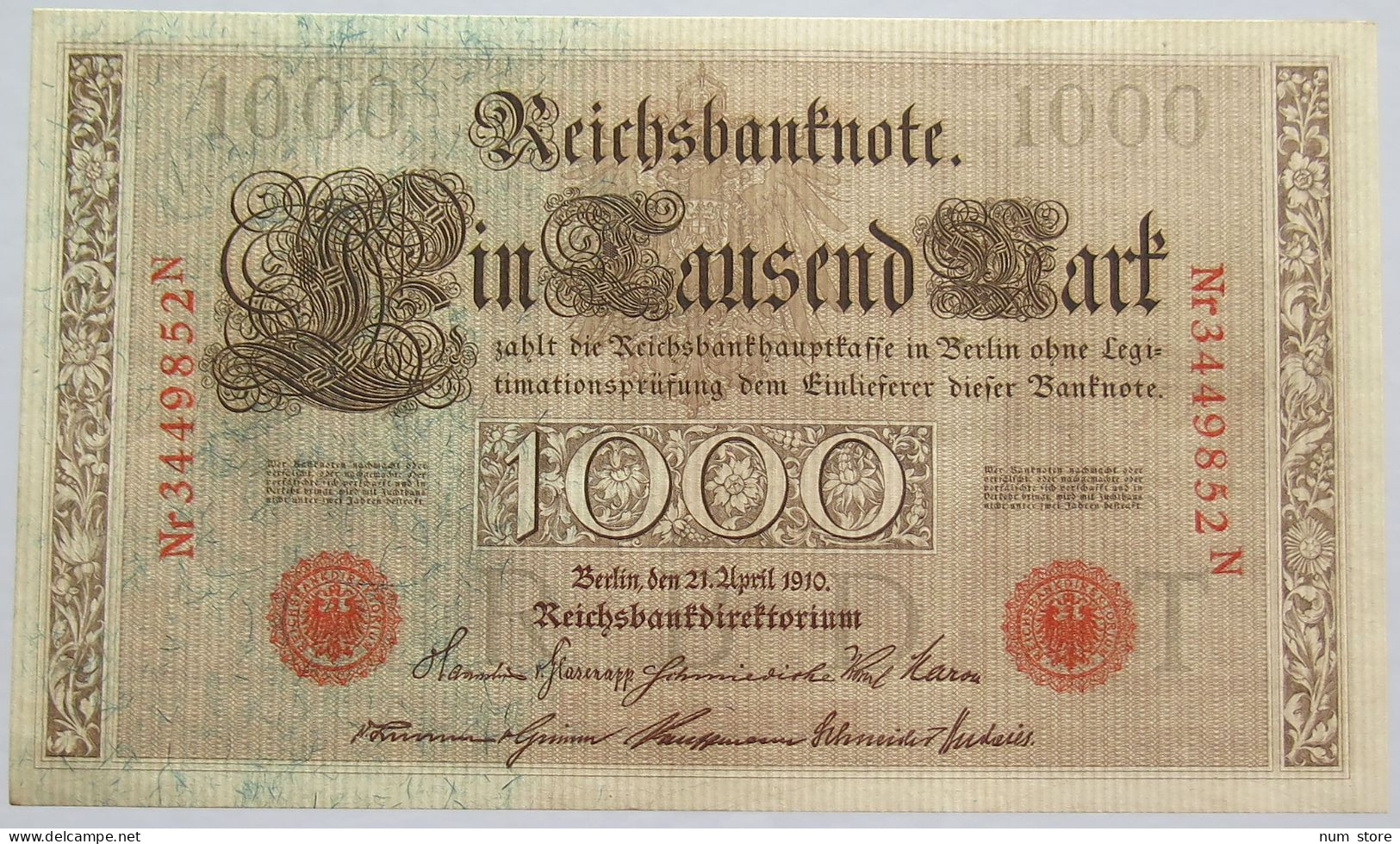 GERMANY 1000 MARK 1910 #alb018 0519 - 1.000 Mark