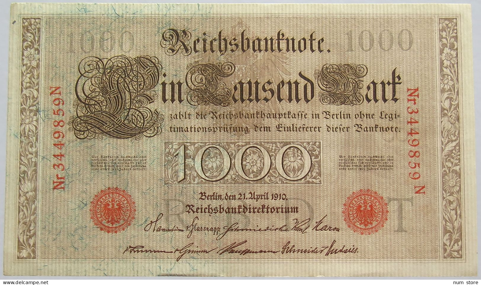 GERMANY 1000 MARK 1910 #alb018 0509 - 1000 Mark