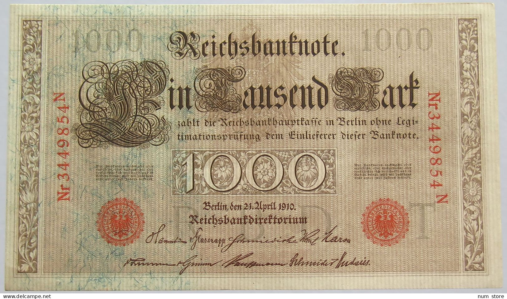 GERMANY 1000 MARK 1910 #alb018 0515 - 1.000 Mark