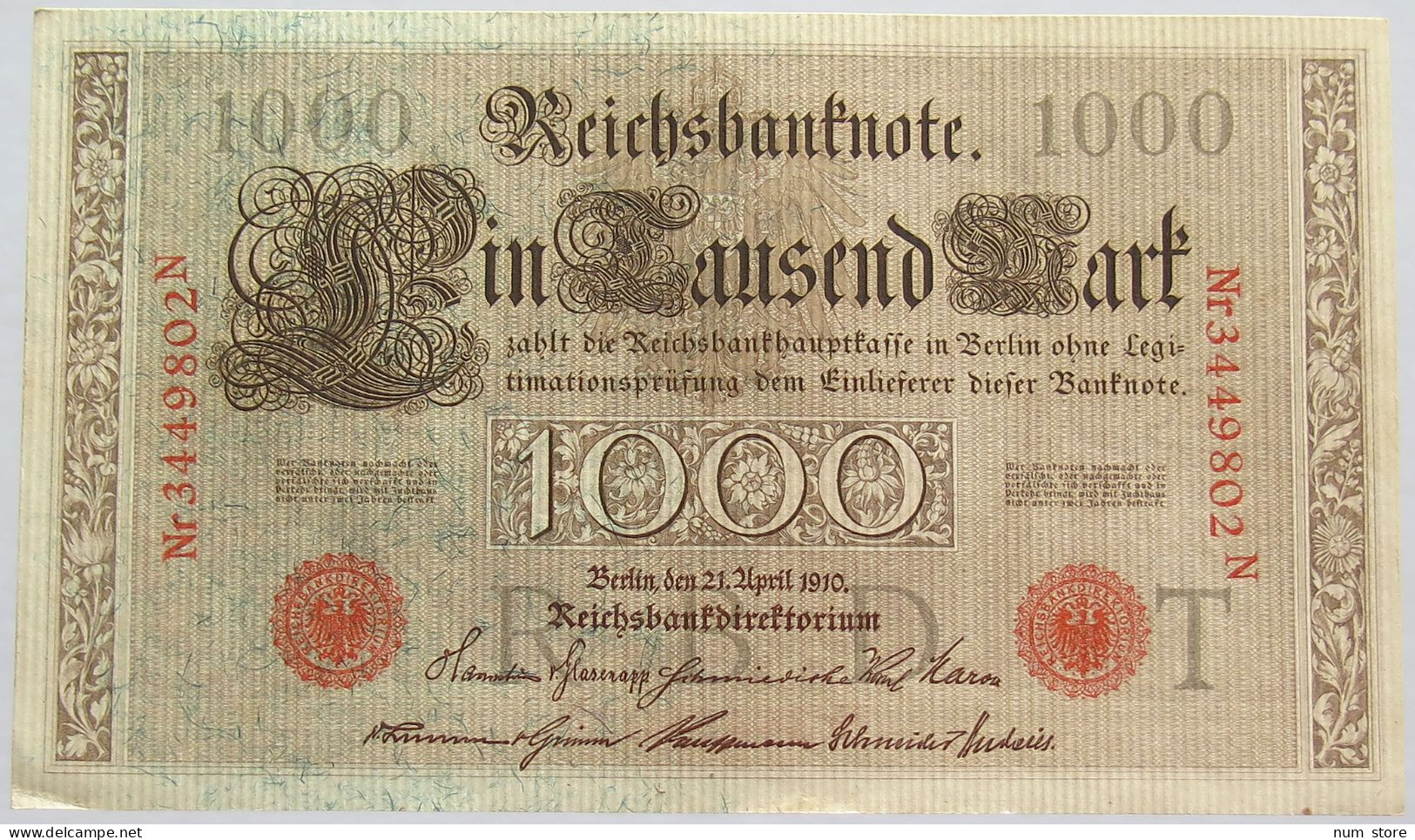 GERMANY 1000 MARK 1910 #alb018 0503 - 1.000 Mark