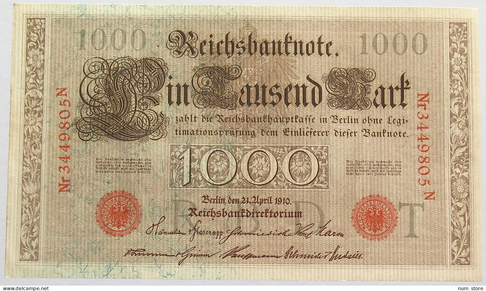 GERMANY 1000 MARK 1910 #alb018 0497 - 1000 Mark