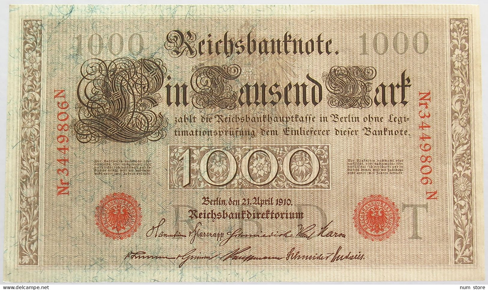 GERMANY 1000 MARK 1910 #alb018 0495 - 1000 Mark