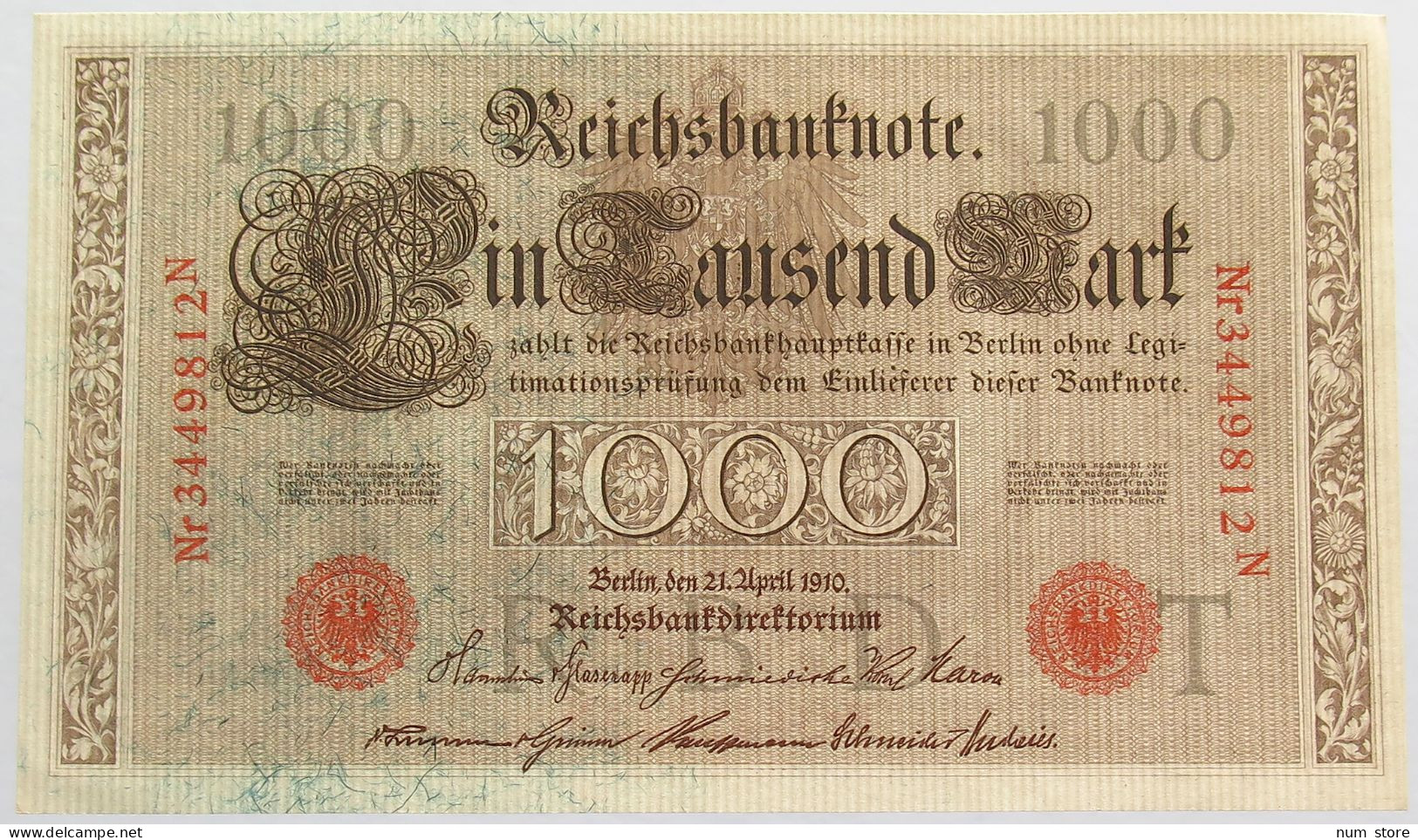 GERMANY 1000 MARK 1910 #alb018 0483 - 1.000 Mark