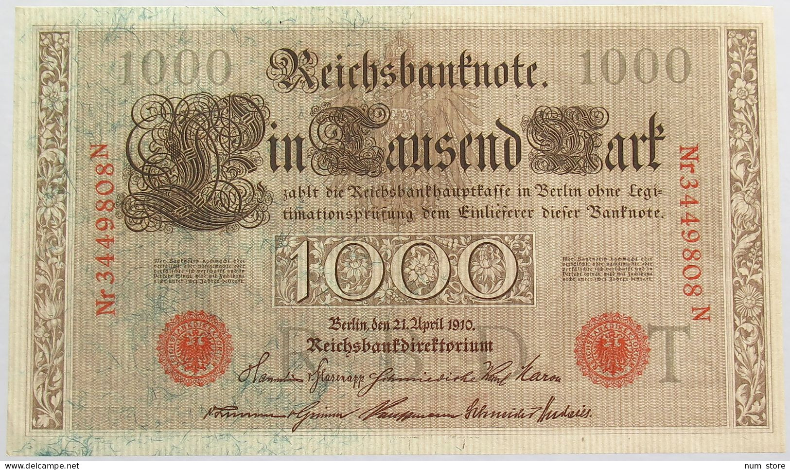 GERMANY 1000 MARK 1910 #alb018 0491 - 1.000 Mark