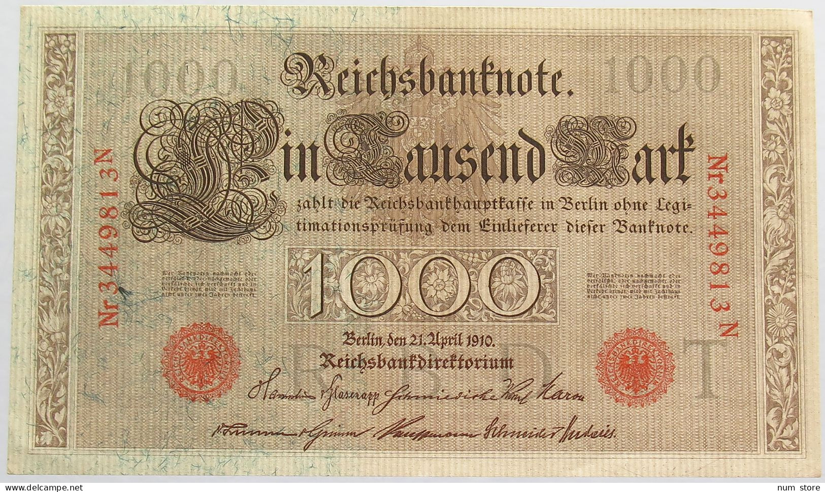 GERMANY 1000 MARK 1910 #alb018 0481 - 1.000 Mark